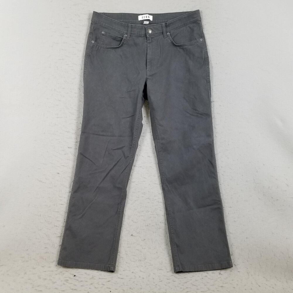 ROWM Jeans Mens 36x30 Gray Medium Wash Straight Stretch Denim Pants Casual‎